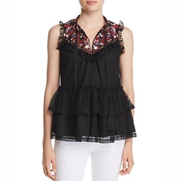 Kate Spade Camelia Embroidered Lace Floral Shirt - Picture 10 of 10